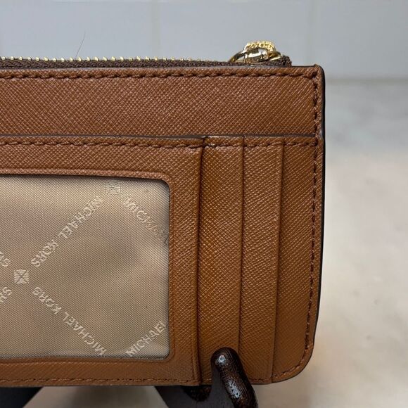 Michael Kors Signature Logo MK Card Holder Key Chain Wristlet - Picture 6 of 16